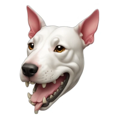 Bullterrier dog raw skull sticker