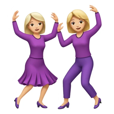 Two Middle Aged female friends dancing sticker
