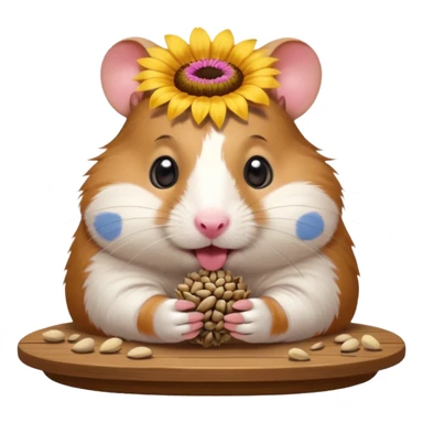 silly hamster eating sticker