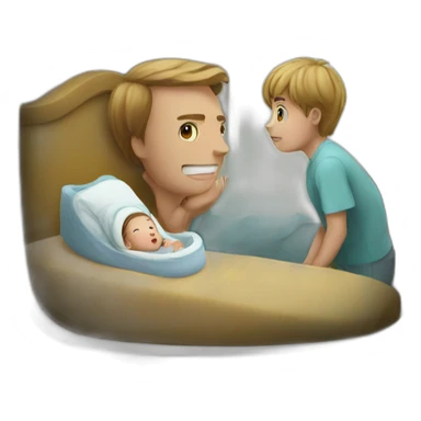 watching the baby sticker