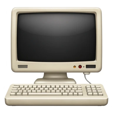 old mac computer front view sticker