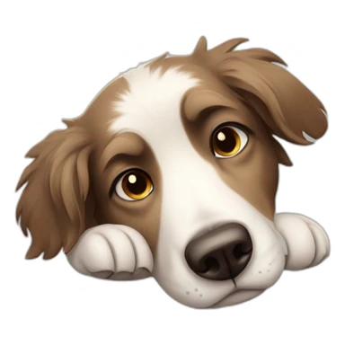 Sleepy Aussie dog sticker