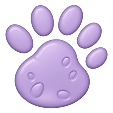 a pastel purple pawprint sticker