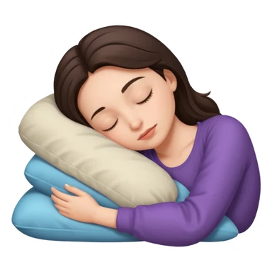Brunette girl sleeping sticker