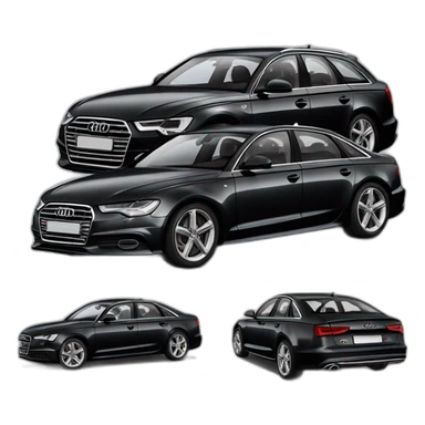 audi a6 sedan black hybride sticker