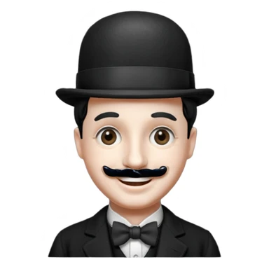 Quiero una imagen graciosa de charles chaplin por favor sticker