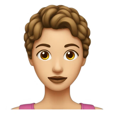 Mujer pelirroja con ojos grandes en forma de corazon sticker