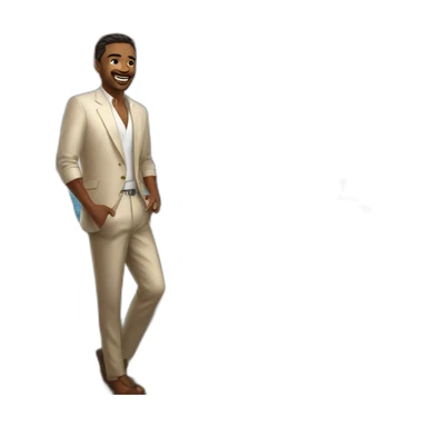 man in a luxury yacht sticker