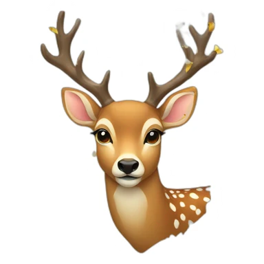 A deer with confetti  sticker