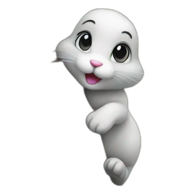 Bunny on a tree sticker