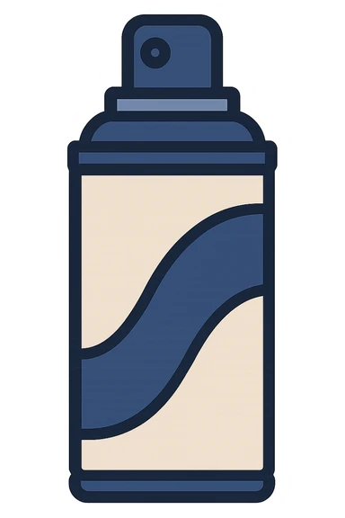 modern and sleek spray deodorant can with no text or label sticker