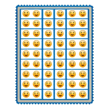 postage stamp sheet in postal service  sticker