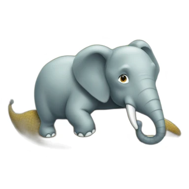 Éléphant sur un cocodile sticker