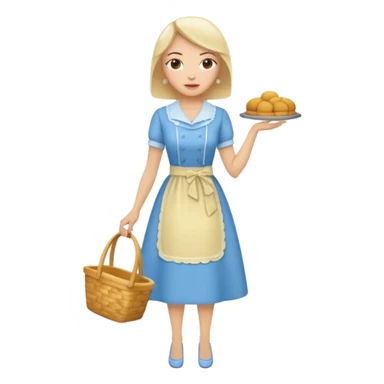 ligth woman wearing housewife clothes full body  sticker