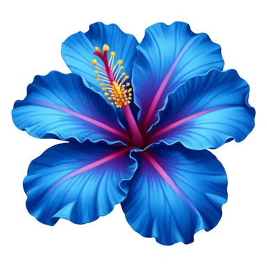 blue hibiscu sticker