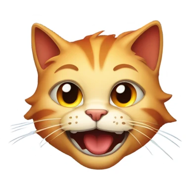 Smirking cat on fire sticker