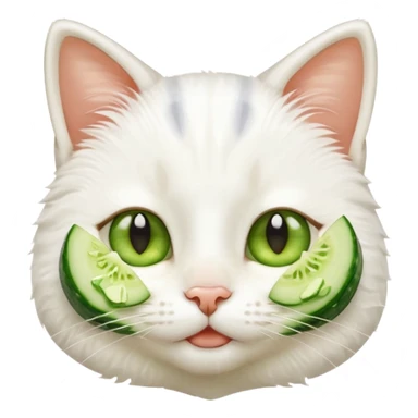 un gato haciendo skincare sticker