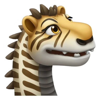 zebra alligator lion animal sticker