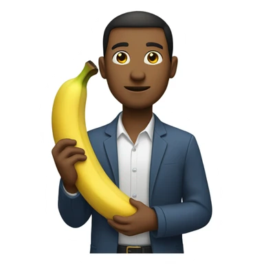 Man holding banana  sticker