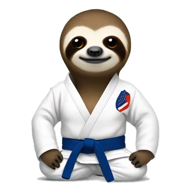 Sloth with a jiu jitsu Gi  sticker