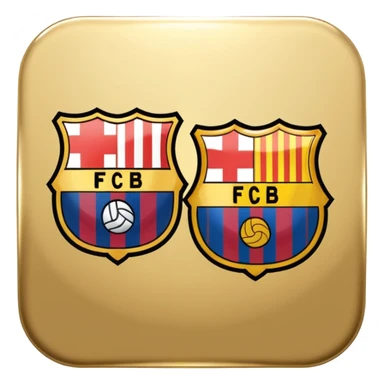Atletico madrid vs Barcelona club logo sticker