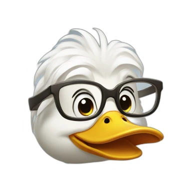 female duck wearing glasses sticker