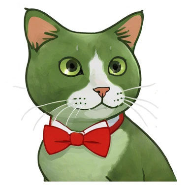 White and ginger cat sticker
