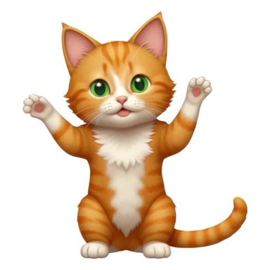 A high-resolution photo-realistic digital illustration of a ginger tabby cat kitten, chest upward sticker