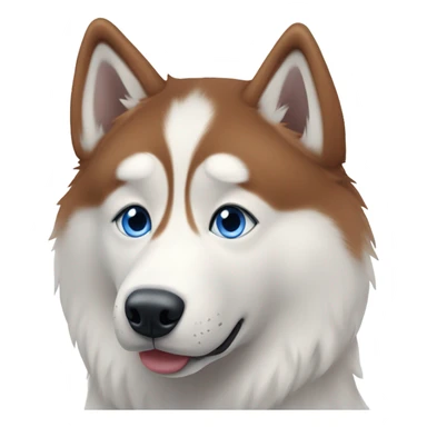 Red husky  sticker