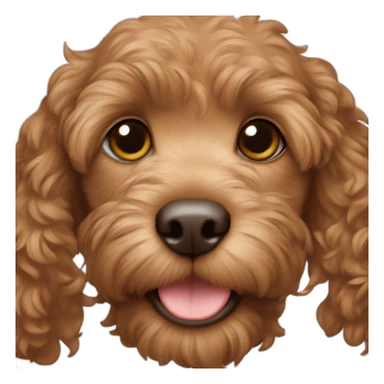 all brown cackapoo puppy sticker