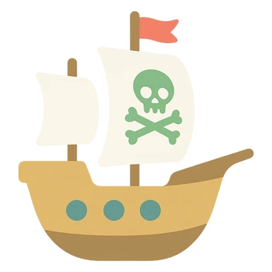 pirate ship sticker