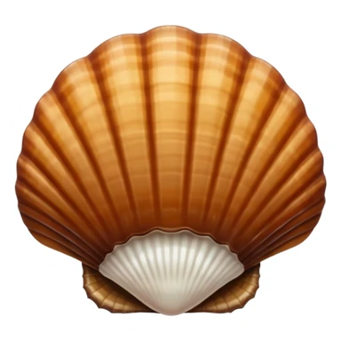 Dark brown sea shell sticker