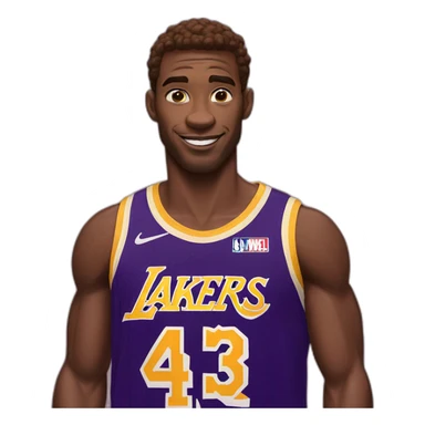 spider-man in lakers jersey sticker