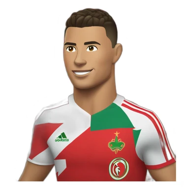 Ronaldo avec le maillot du Maroc sticker