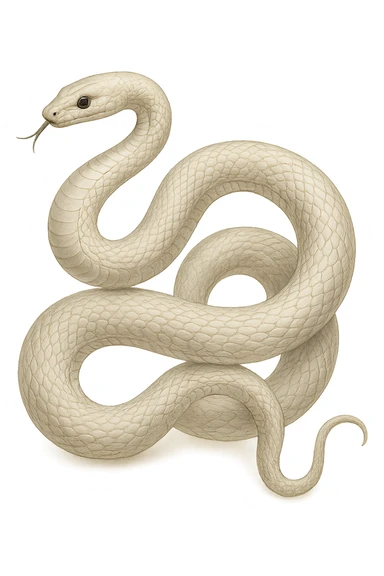 white snake, elegant, masterpiece, with refined details, on transparent background sticker