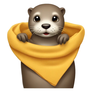 Otter in Decke eingekuschelt sticker