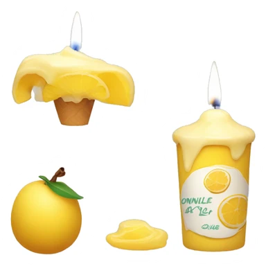 une bougie a la vanille qui fait du velo sticker