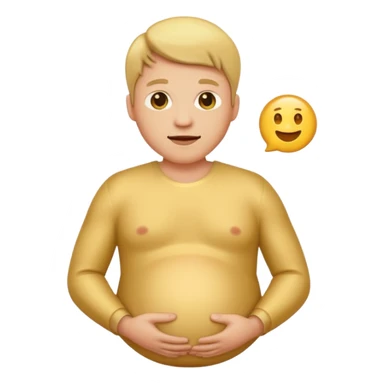 golden pregnant man emoji, sideways sticker