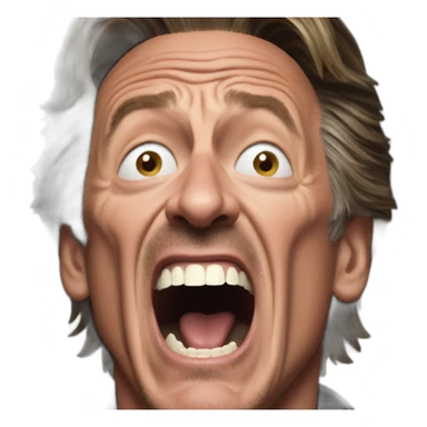 screaming sean penn sticker
