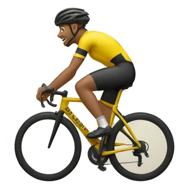 Cycliste avec maillot jaune sticker