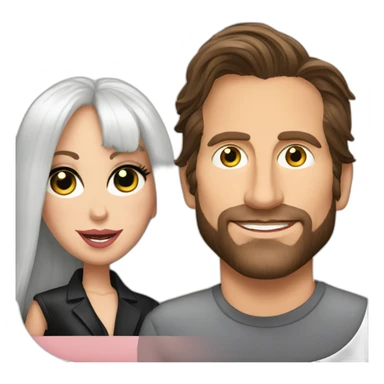 Lady Gaga et Bradley Cooper sticker