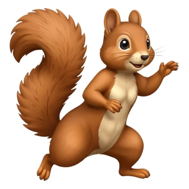 Squirrel skipping sticker