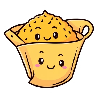 cartoon sesame seeds with cute faces sticker