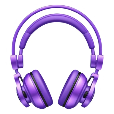 glitter purple headset sticker