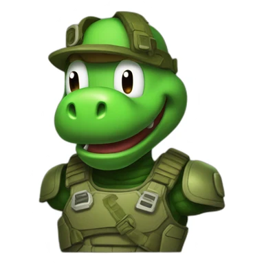 Yoshi doomguy sticker