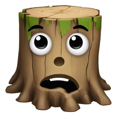 mentally ill tree stump sticker
