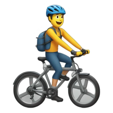 man cycling to generate electricity sticker