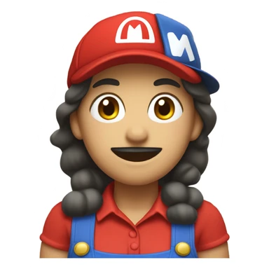 Woman in Mario outfit sticker