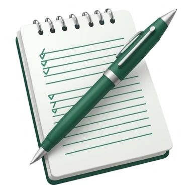 white paper with dark green and white pen, modern minimalism sticker