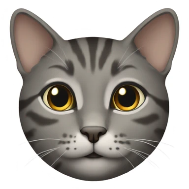 tabby dark gray female cat sticker